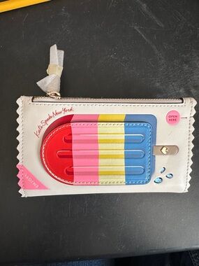kate spade White Kids Popsicle Wristlet with Red Pink Yellow Blue